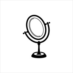 Fototapeta premium Mirror Icon, Portable Mirror Design,
