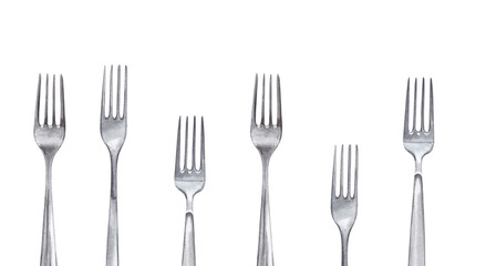 Watercolor set of six metal plugs on a white background.