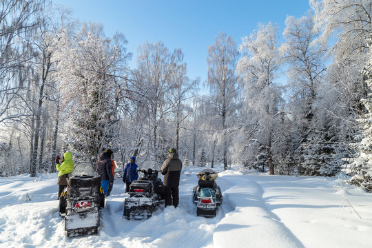 Image with snowmobiles.