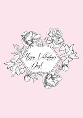Valentine printables poster flowers