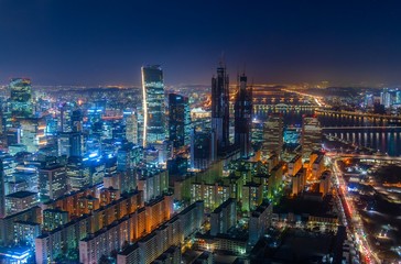 View of downtown at seoul city south Korea 