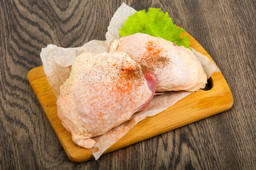 Raw chicken thigh