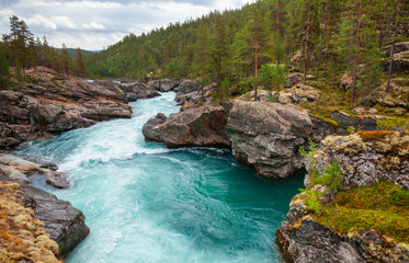 Sjoa river rapids Oppland Norway Scandinavia
