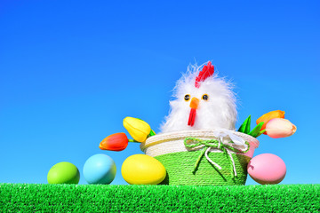 easter chickens and eggs