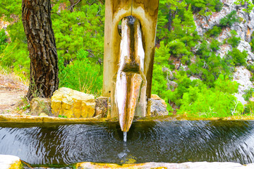 Traditional Wooden Fountain