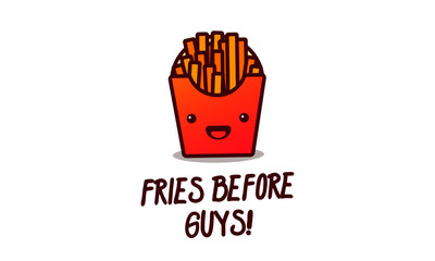 Fries Before Guys Fun Poster 