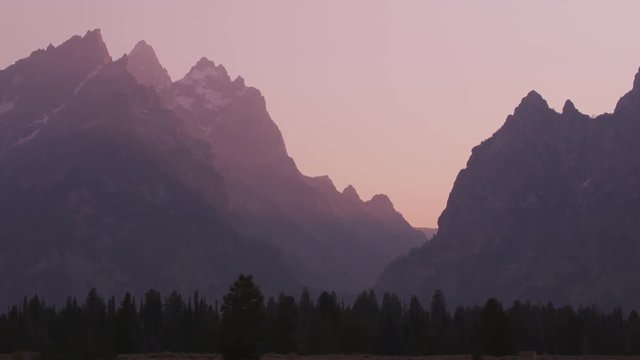 Beautiful sunset at Grand Teton National Park