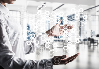 Modern technologies for successful business concept.