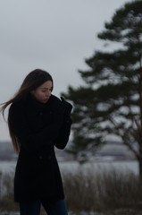 Fototapeta premium beautiful girl in the Park