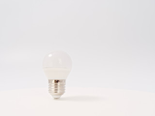 led lamps with cap on a white background