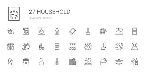 Naklejka na ściany i meble household icons set