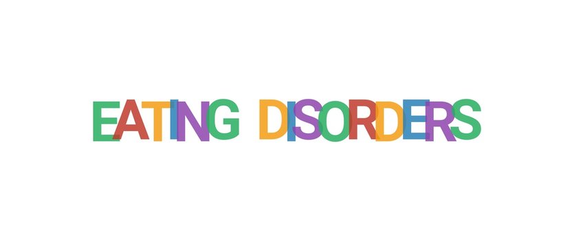 Eating disorders word concept