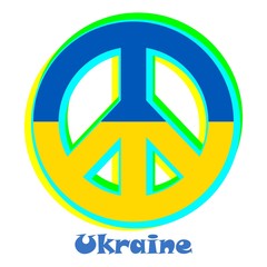 Flag of Ukraine as a sign of pacifism