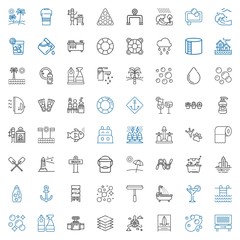 water icons set
