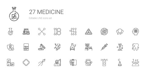 medicine icons set
