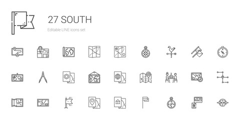 south icons set