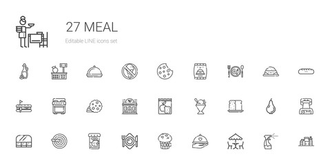 meal icons set