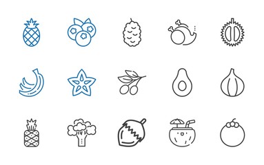vegan icons set