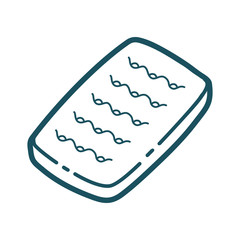 Linear icon of the mattress bedding sign