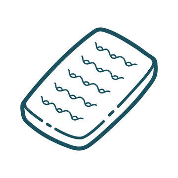 Linear icon of the mattress bedding sign