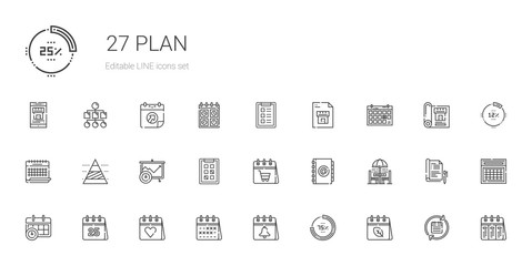 plan icons set