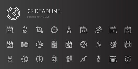 deadline icons set