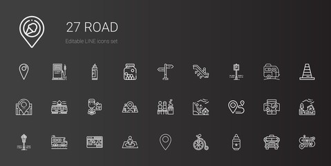 road icons set