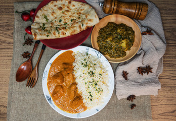 Handmade Indian curry chicken rice