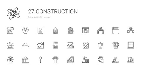 construction icons set