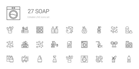 soap icons set