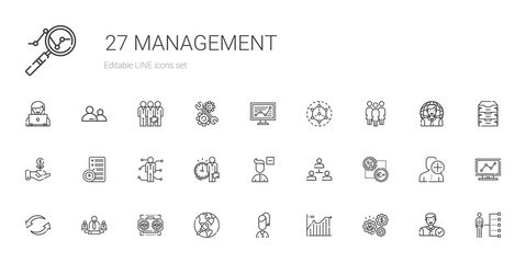 management icons set