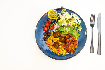 traditional moroccan dish couscous Meat ball