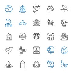 bird icons set