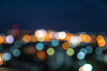 light night city bokeh abstract background