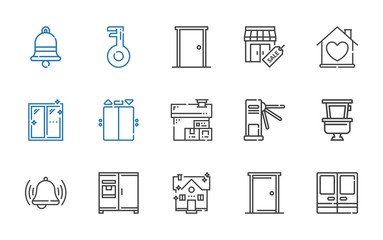 door icons set