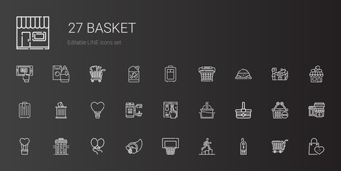 basket icons set