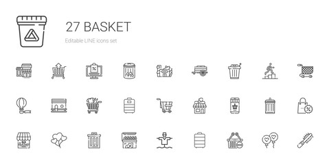 basket icons set