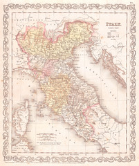 1856, Desilver Map of Northern Italy