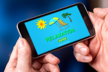 Relaxation concept on a smartphone