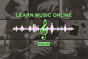 Concept of online music lesson
