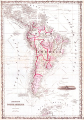 1861, Johnson Map of South America