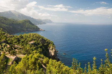 Fotobehang Seascape scenery on Mallorca, view of seashore near Banyabufar, Balearic islands, Spain © ventura