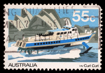 Stamp printed in Australia, shows HV Curl Curl, circa 1979