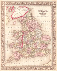 1864, Mitchell Map of England and Wales