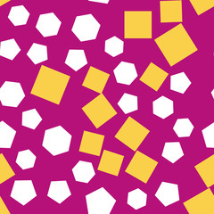 Colorful pattern with different shapes objects. Texture background for textile, print, paper, fabric background, wallpaper