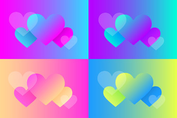 Abstract fluid hearts