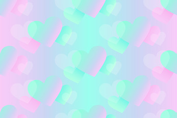 Holographic tender hearts pattern