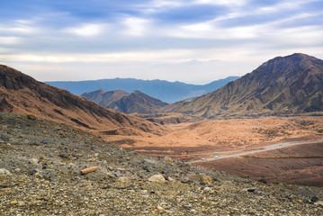 Road to Mount Aso, active volcano in the center of Kyushu, Japan