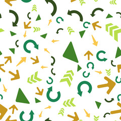 Different arrows. Colorful pattern with different shapes objects