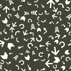 Different arrows. Colorful pattern with different shapes objects